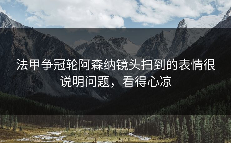 法甲争冠轮阿森纳镜头扫到的表情很说明问题,看得心凉 法甲争冠轮阿森纳镜头扫到的表情很说明问题,看得心凉