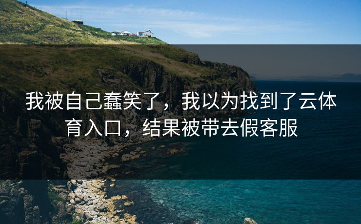 我被自己蠢笑了，我以为找到了云体育入口，结果被带去假客服