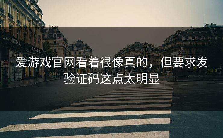 爱游戏官网看着很像真的,但要求发验证码这点太明显 爱游戏官网看着很像真的,但要求发验证码这点太明显